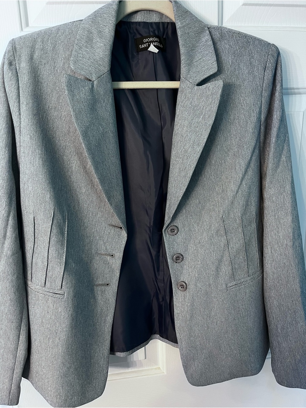 Vintage Gray Grey Women’s Sz 10 Georgio  Sant’Angelo Blazer